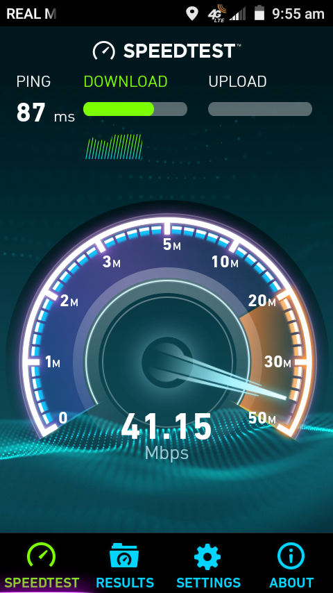 REAL Mobile High Speed Data test